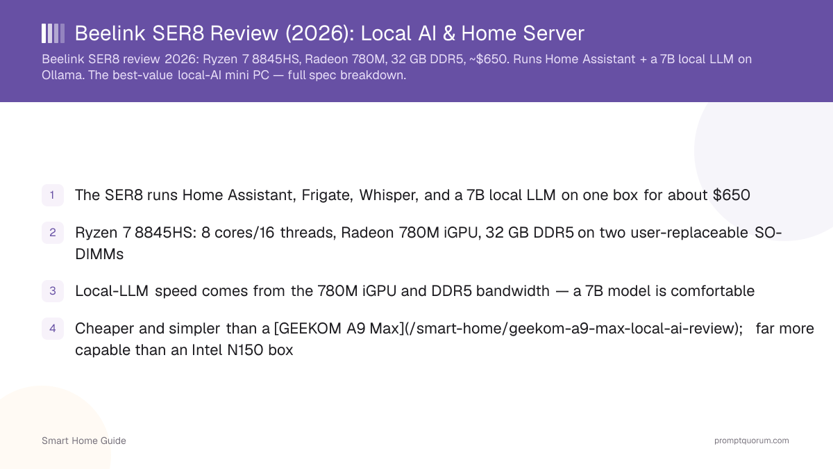 Beelink SER8 Review (2026): Local AI & Home Server