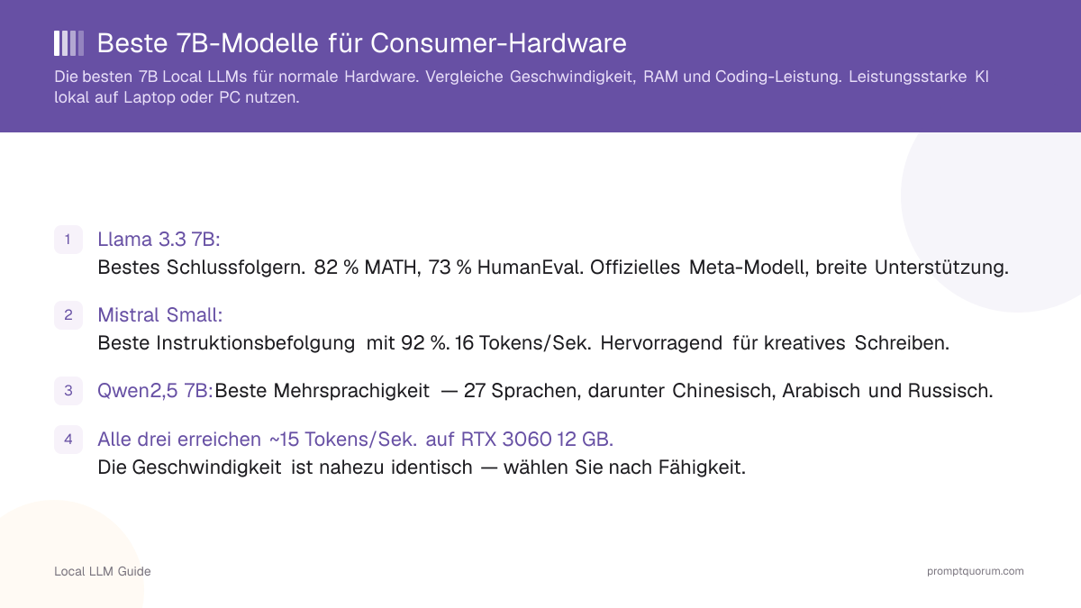 Beste 7B-Modelle für Consumer-Hardware