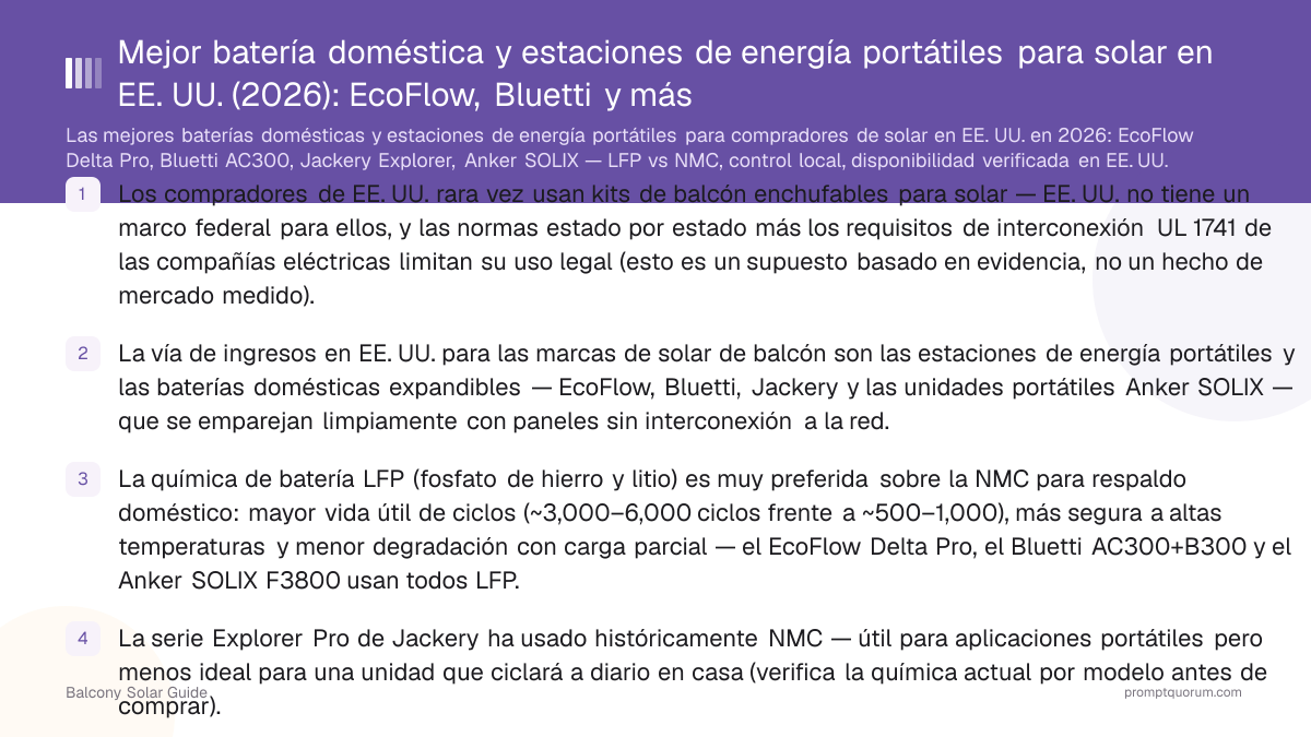 Mejor batería doméstica y estaciones de energía portátiles para solar en EE. UU. (2026): EcoFlow, Bluetti y más