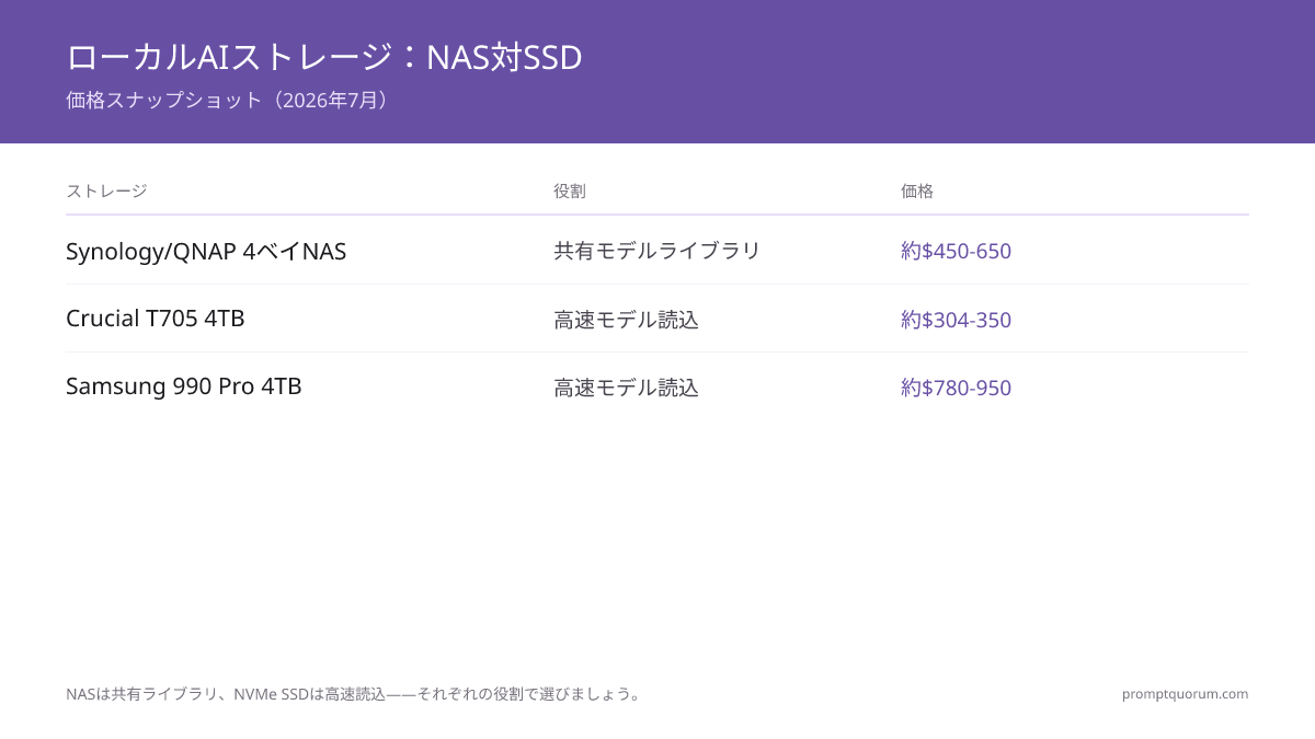 ローカルAIモデル向けの最適なNASとストレージ 2026:購入ガイド