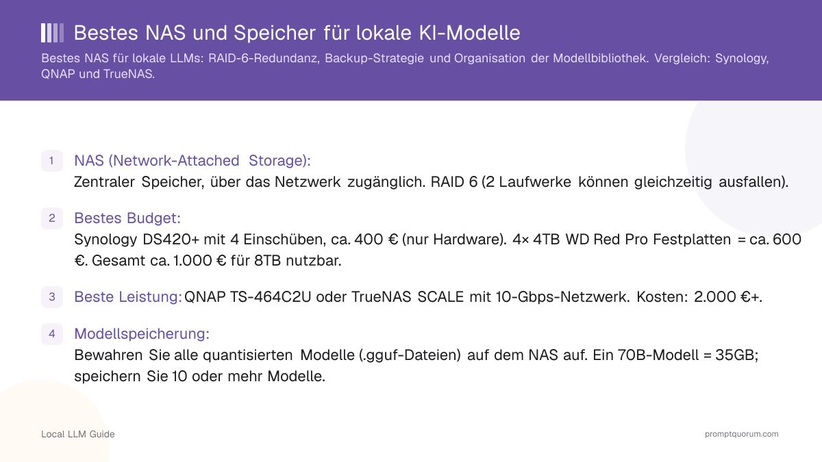 Bestes NAS und Speicher für lokale KI-Modelle