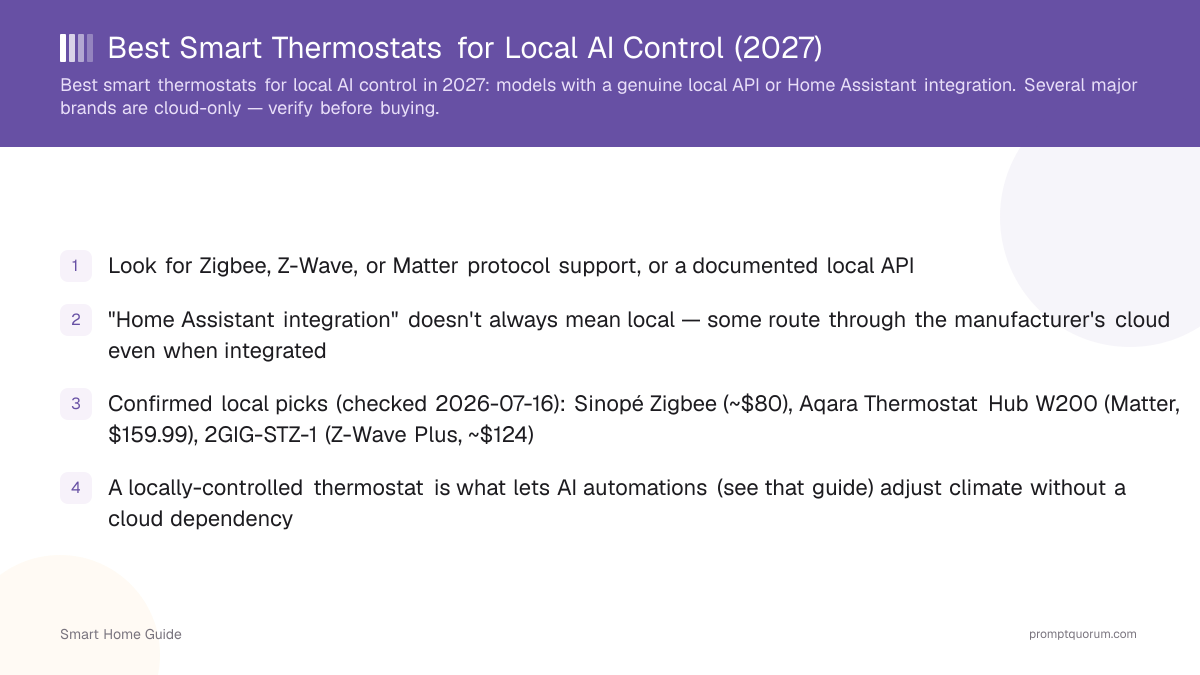 Best Smart Thermostats for Local AI Control (2027)