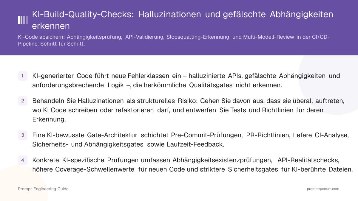 KI-Build-Quality-Checks: Halluzinationen und gefälschte Abhängigkeiten erkennen