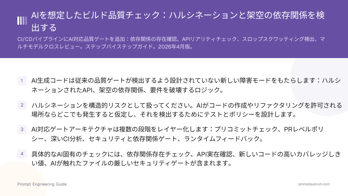 AIを想定したビルド品質チェック:ハルシネーションと架空の依存関係を検出する