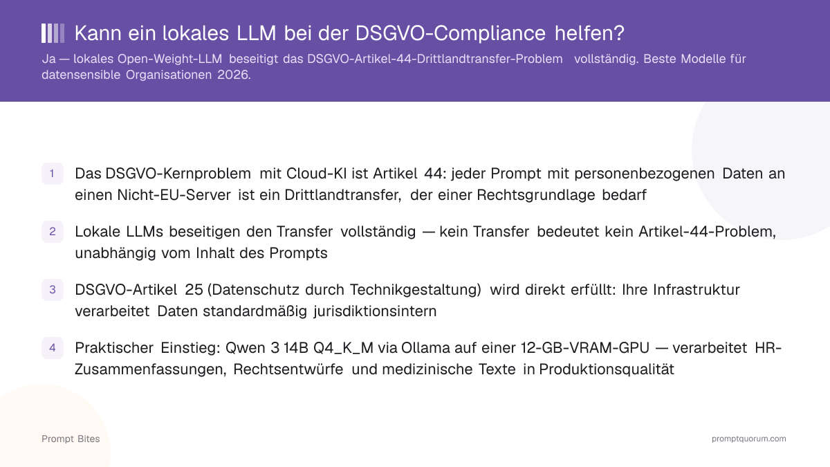 Kann ein lokales LLM bei der DSGVO-Compliance helfen?
