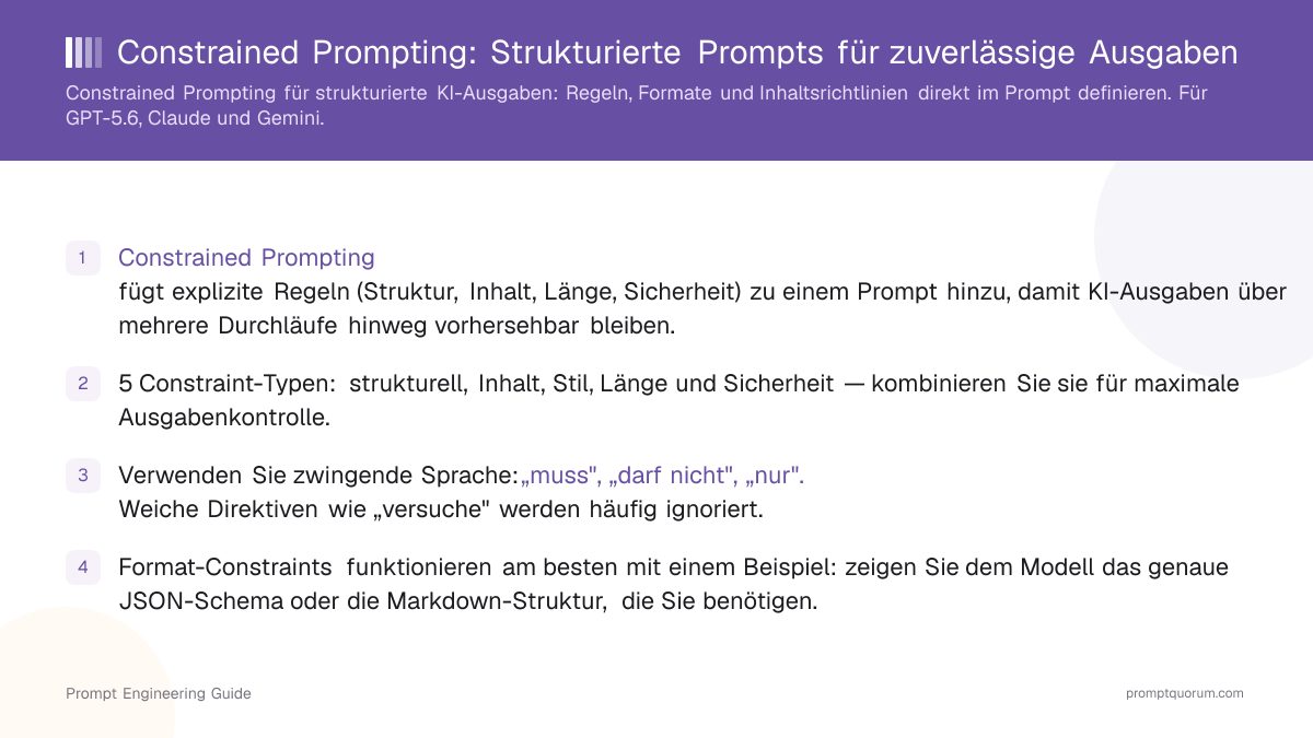 Constrained Prompting: Strukturierte Prompts für zuverlässige Ausgaben