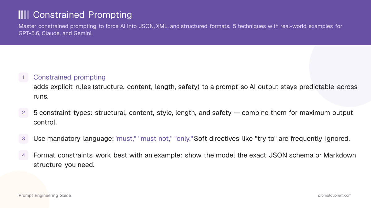 Constrained Prompting