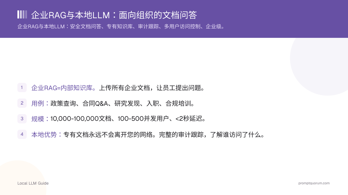 企业RAG与本地LLM:面向组织的文档问答