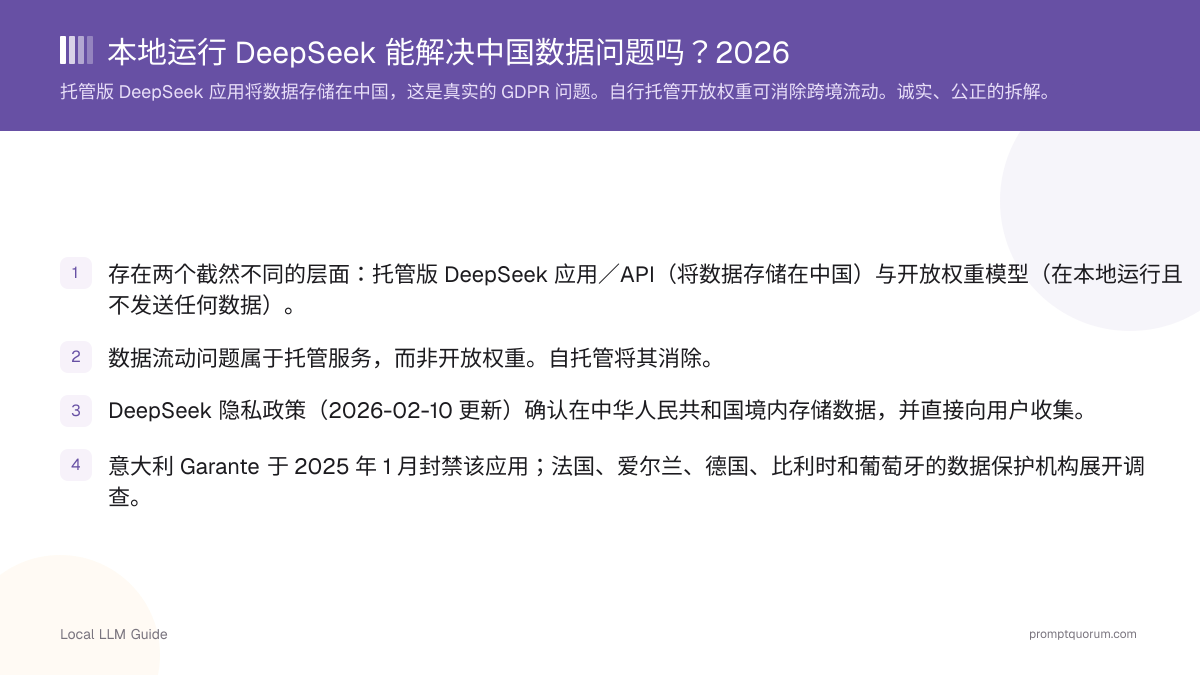 本地运行 DeepSeek 能解决中国数据问题吗?2026