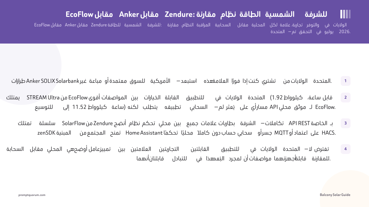 EcoFlow مقابل Anker مقابل Zendure: مقارنة نظام الطاقة الشمسية للشرفة