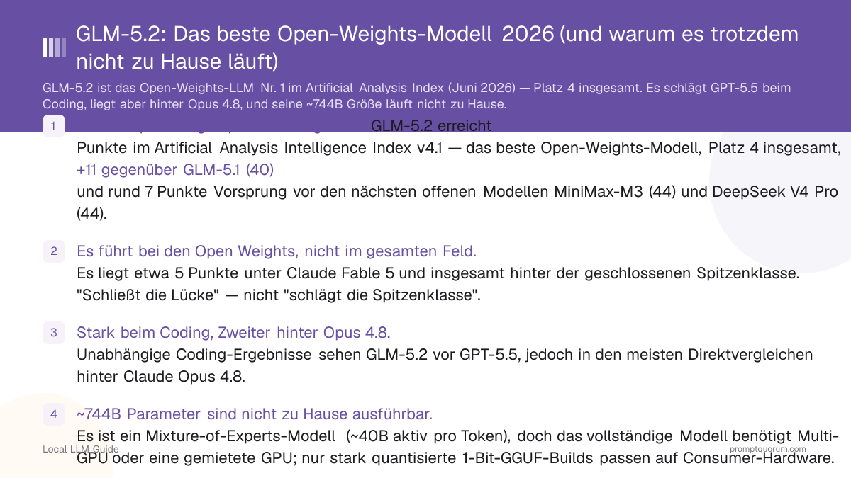 GLM-5.2: Das beste Open-Weights-Modell 2026 (und warum es trotzdem nicht zu Hause läuft)