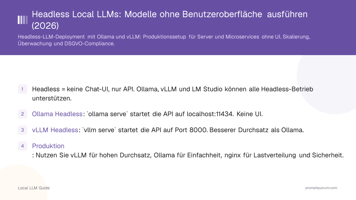 Headless Local LLMs: Modelle ohne Benutzeroberfläche ausführen (2026)
