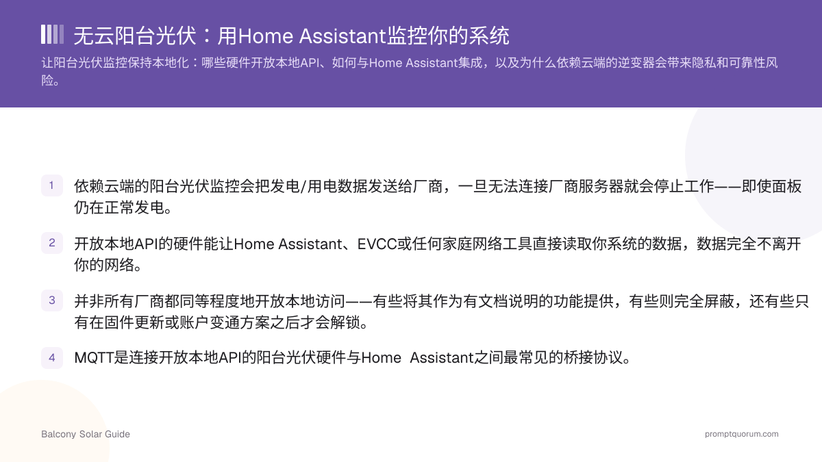 无云阳台光伏:用Home Assistant监控你的系统