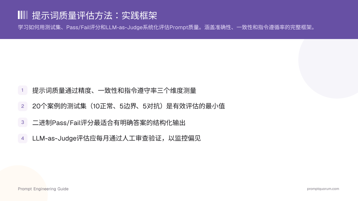 提示词质量评估方法:实践框架