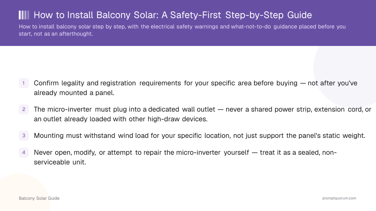 How to Install Balcony Solar: A Safety-First Step-by-Step Guide