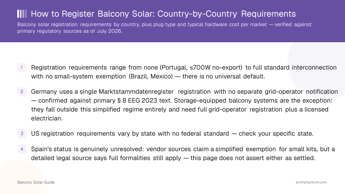 How to Register Balcony Solar: Country-by-Country Requirements