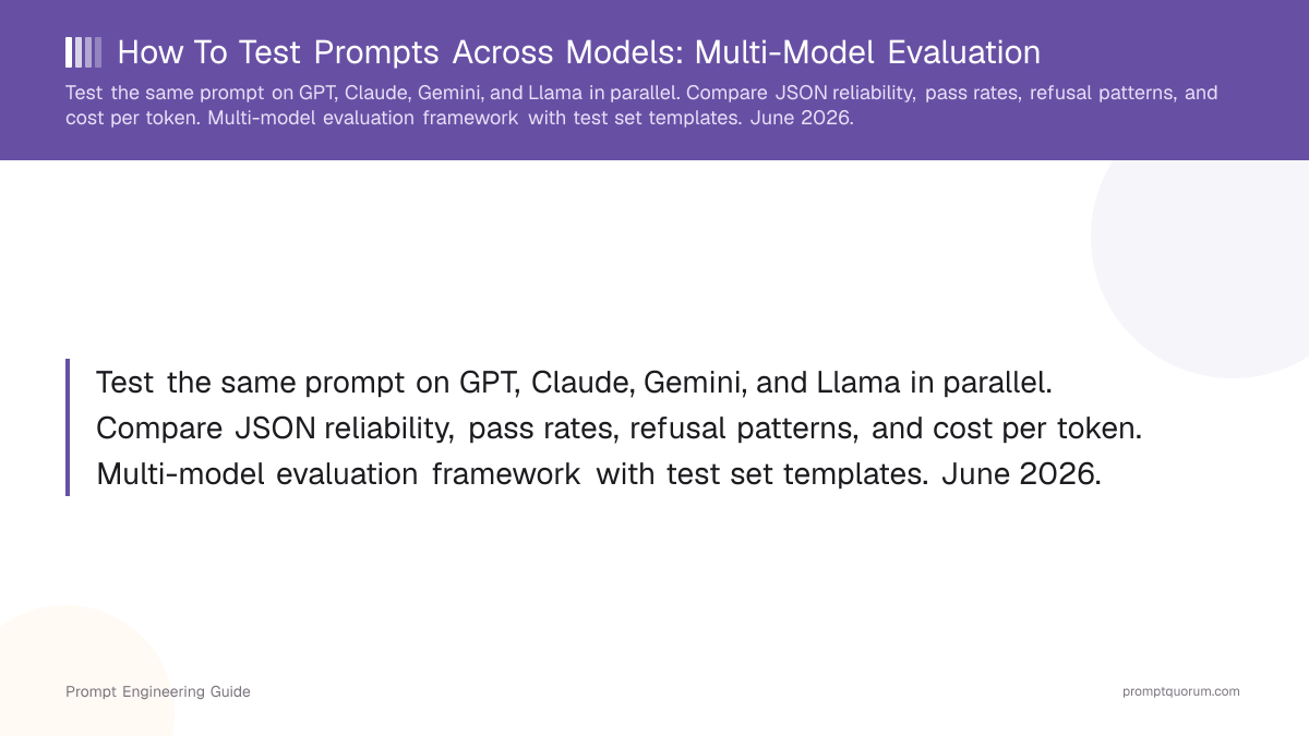 How To Test Prompts Across Models: Multi-Model Evaluation