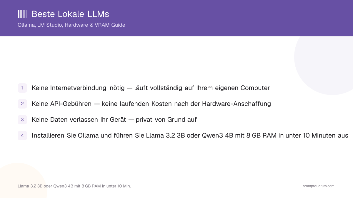 Beste Lokale LLMs Juni 2026: Ollama, LM Studio, Hardware & VRAM Guide