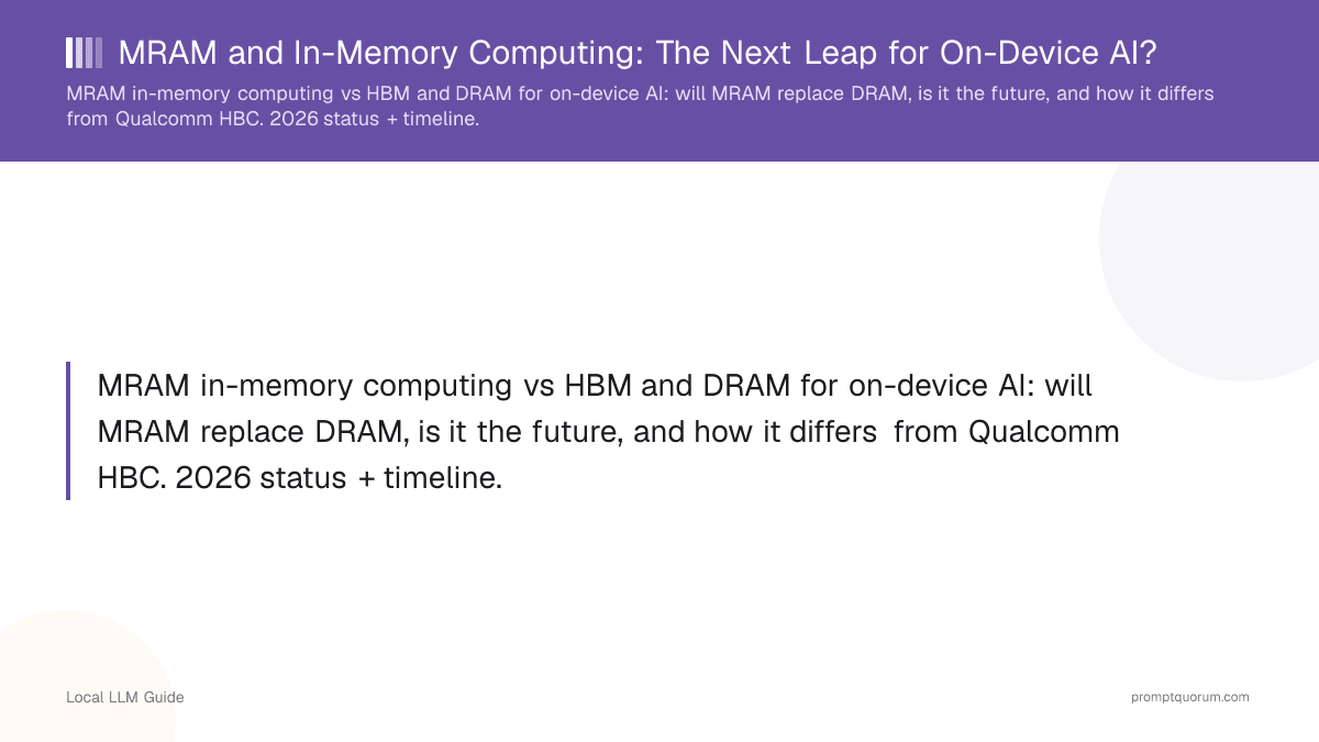 MRAM and In-Memory Computing: The Next Leap for On-Device AI?