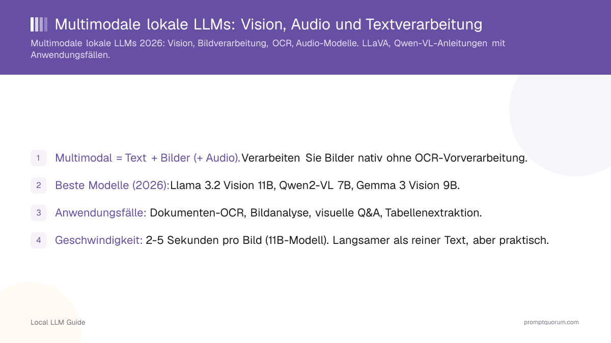 Multimodale lokale LLMs: Vision, Audio und Textverarbeitung