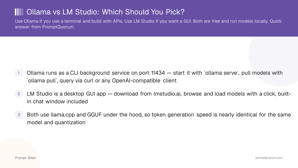 Ollama vs LM Studio: Which Should You Pick?