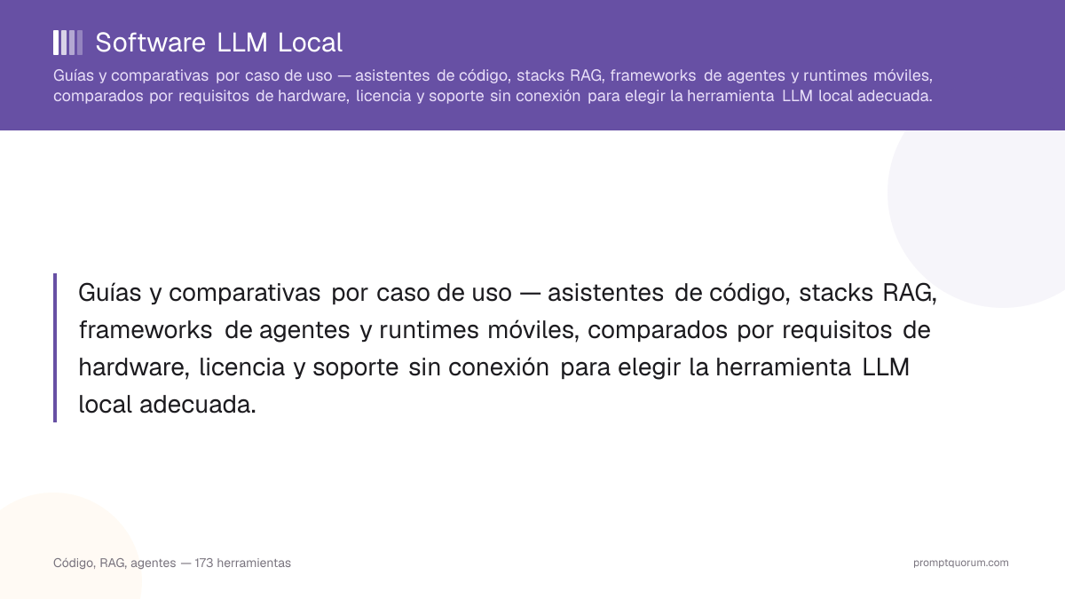 Software LLM Local — Guías y Comparativas por Caso de Uso