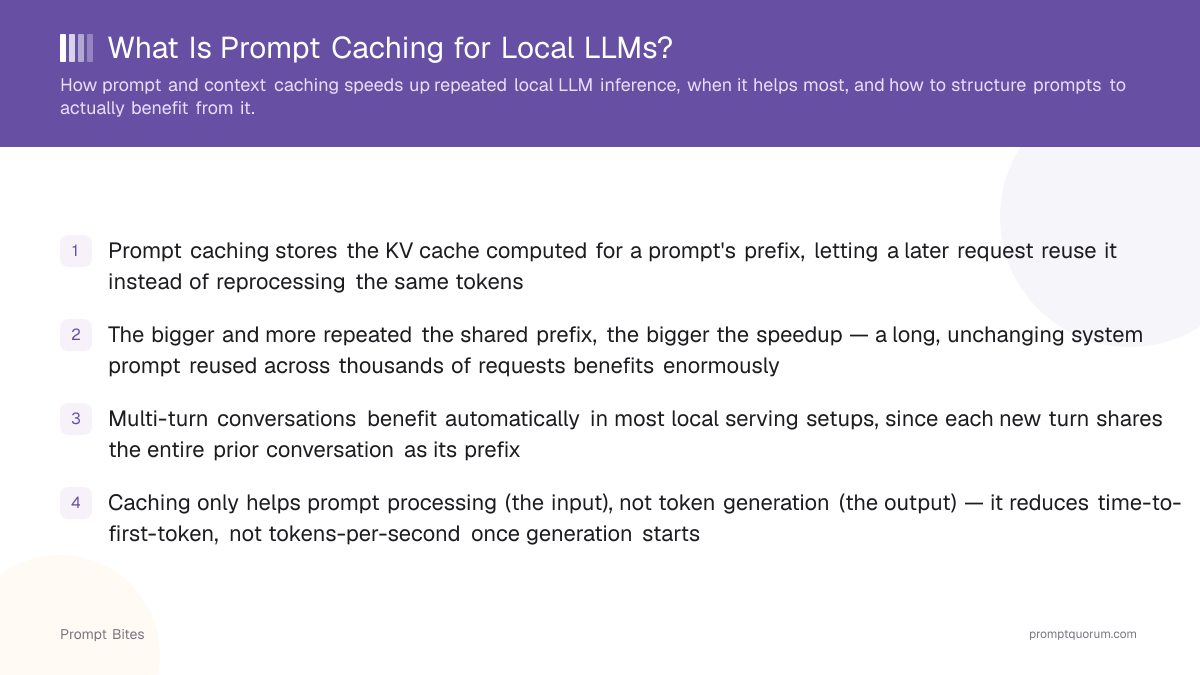 What Is Prompt Caching for Local LLMs?