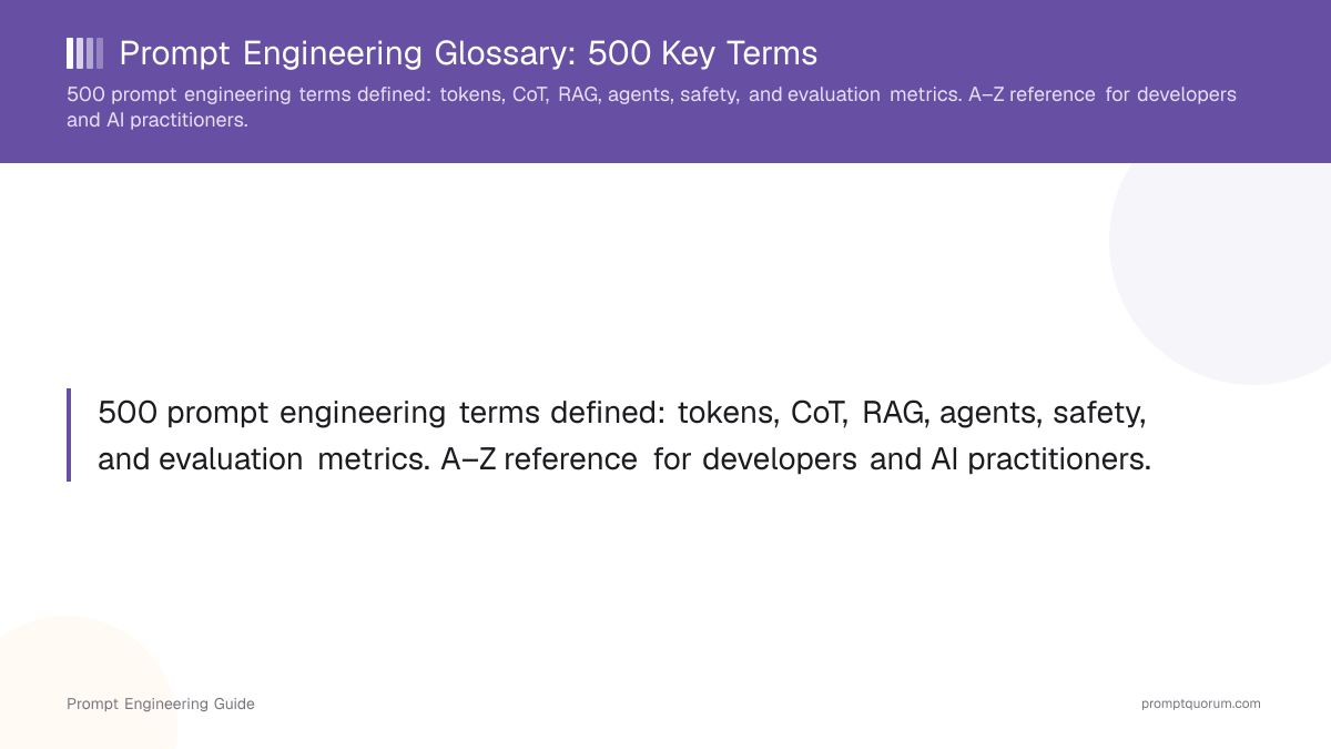 Prompt Engineering Glossary: 500 Key Terms