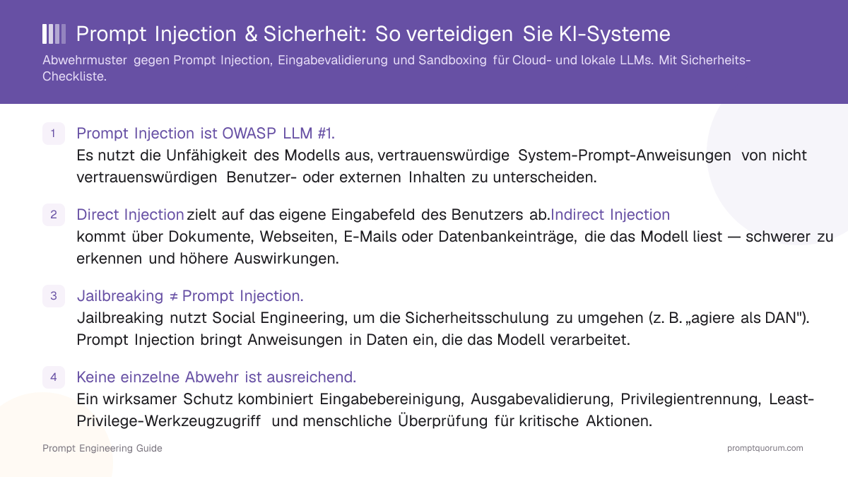 Prompt Injection & Sicherheit: So verteidigen Sie KI-Systeme