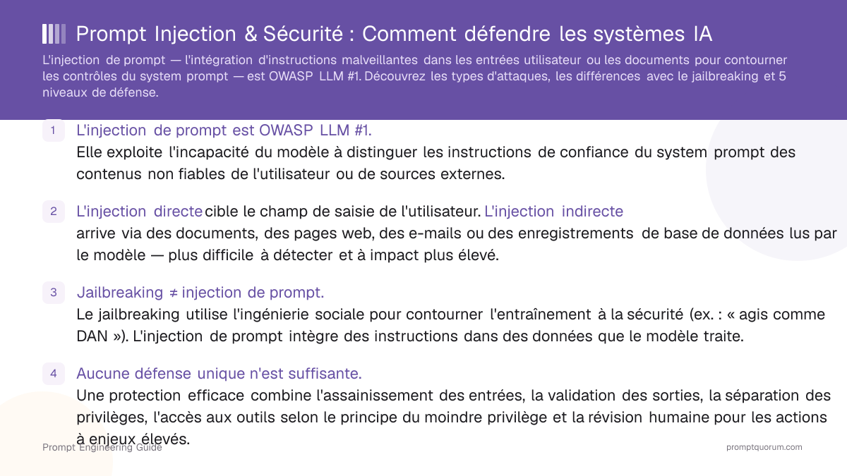 Prompt Injection & Sécurité : Comment défendre les systèmes IA