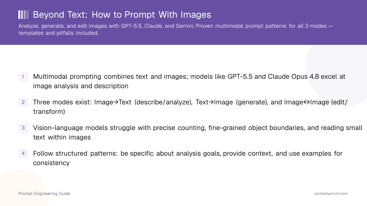 Beyond Text: How to Prompt With Images