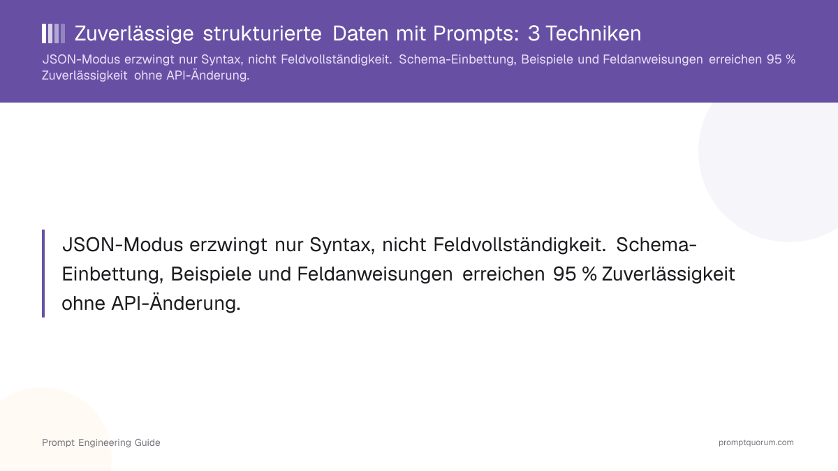 Zuverlässige strukturierte Daten mit Prompts: 3 Techniken