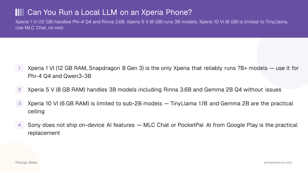 Can You Run a Local LLM on an Xperia Phone?