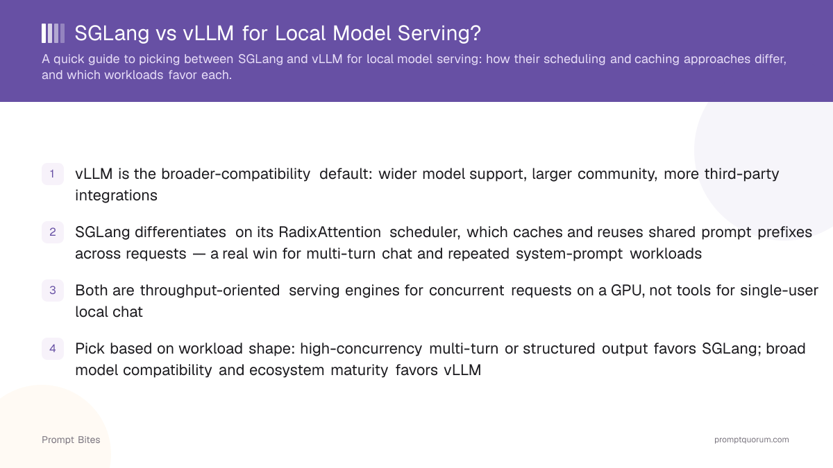 SGLang vs vLLM for Local Model Serving?