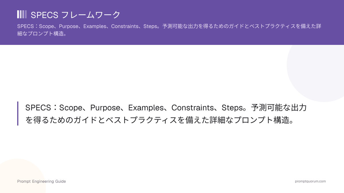 SPECS フレームワーク