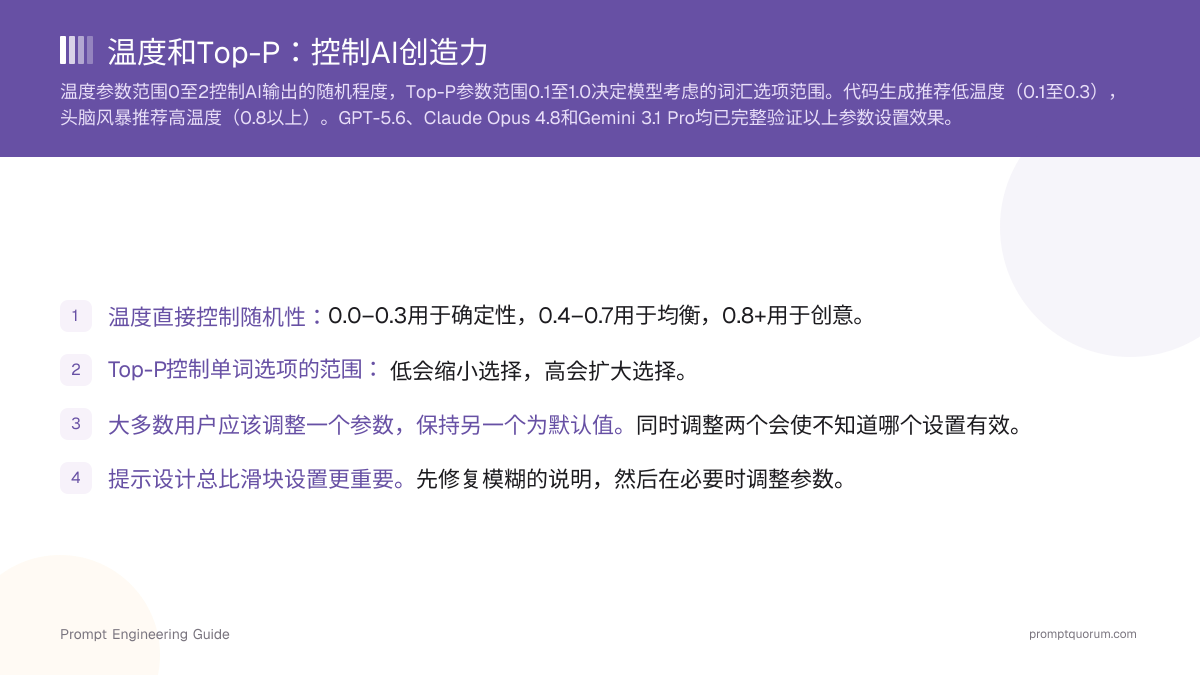 温度和Top-P:控制AI创造力