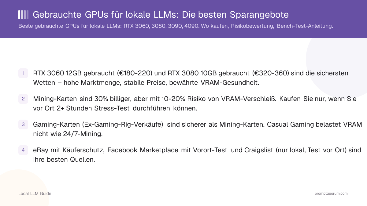 Gebrauchte GPUs für lokale LLMs: Die besten Sparangebote