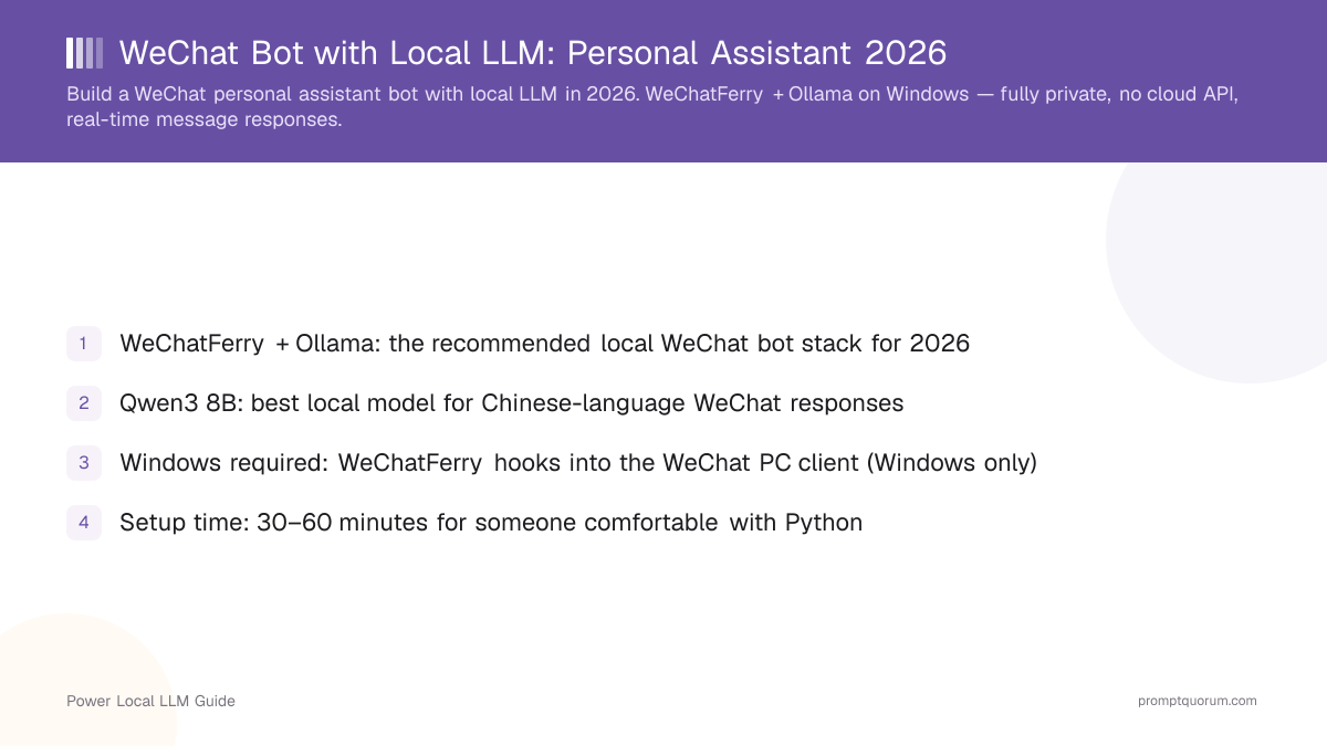 WeChat Bot with Local LLM: Personal Assistant 2026