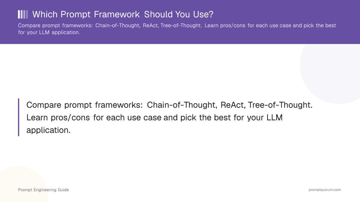 Which Prompt Framework Should You Use?