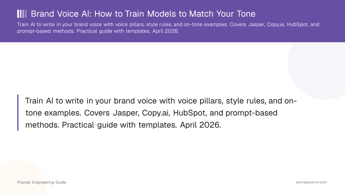 Brand Voice AI: How to Train Models to Match Your Tone