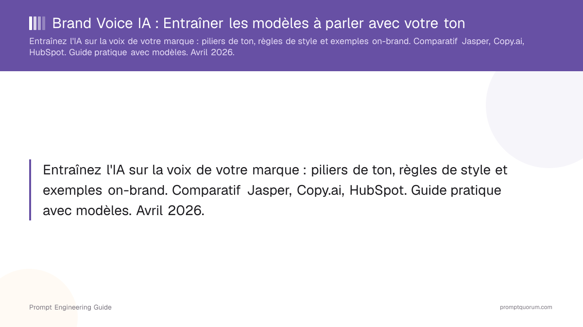 Brand Voice IA : Entraîner les modèles à parler avec votre ton