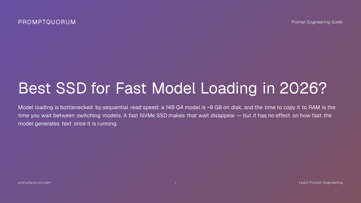 Best SSD for Fast LLM Model Loading 2026 | Prompt Bites