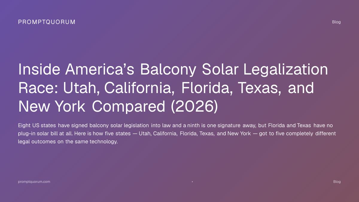 US Balcony Solar Laws 2026: 5 States Compared