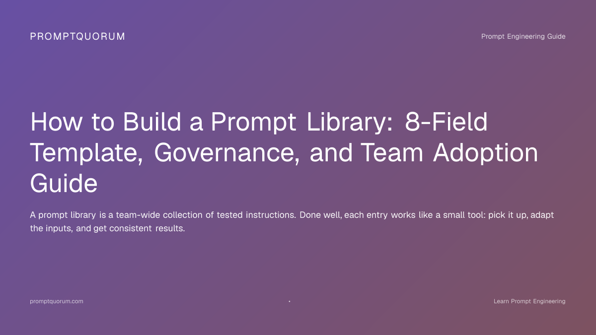 Build a Prompt Library: Reusable AI Templates for Teams