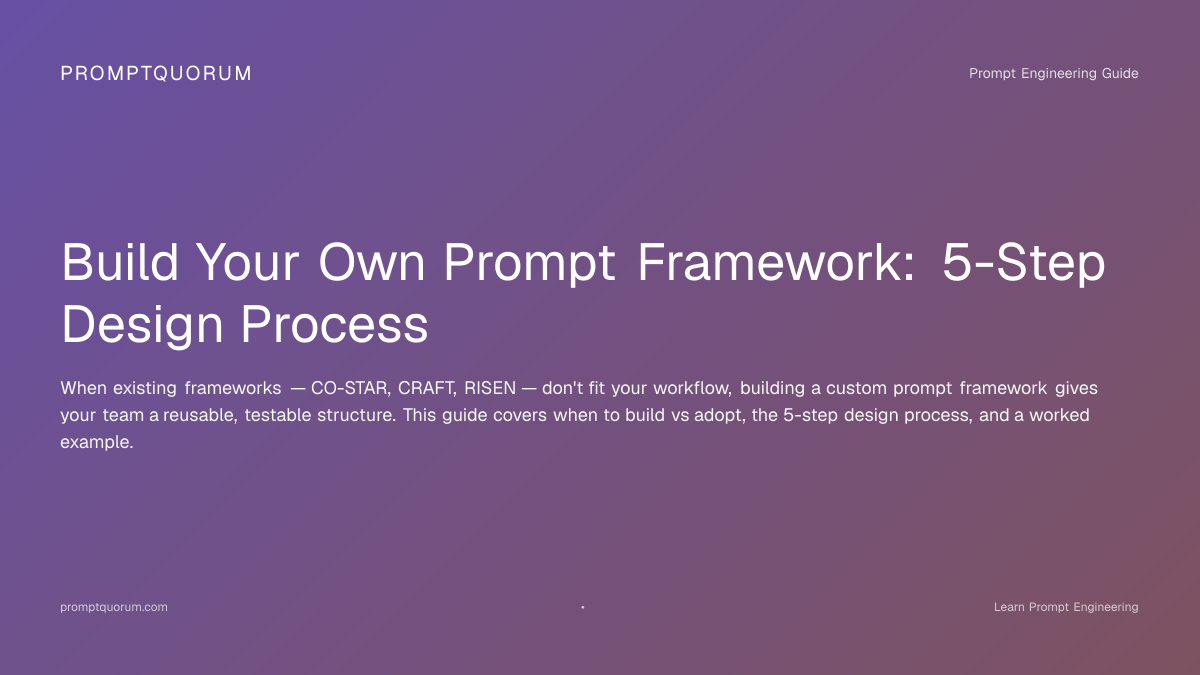 Build a Custom Prompt Framework: 5-Step Process
