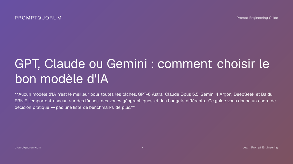 GPT vs Claude vs Gemini 2026 : quel modèle choisir