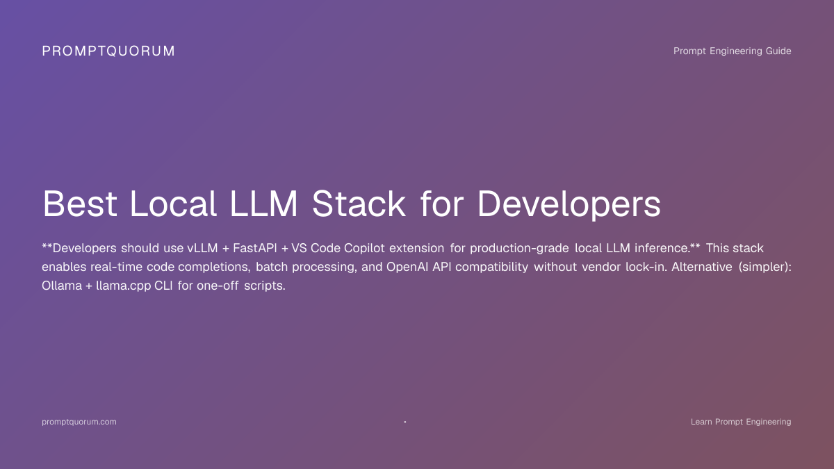 Local LLM Dev Stack: CLI → API → Production Setup Guide 2026