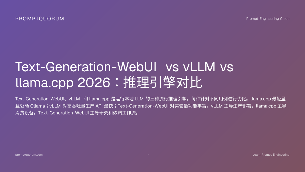 Text-Generation-WebUI vs vLLM vs llama.cpp | PromptQuorum