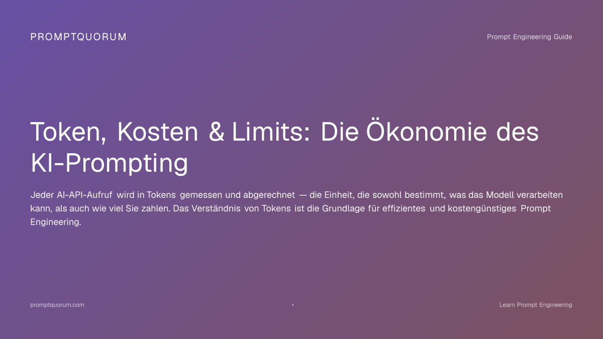 KI-Prompting: Kosten & Token-Limits erklärt 2026