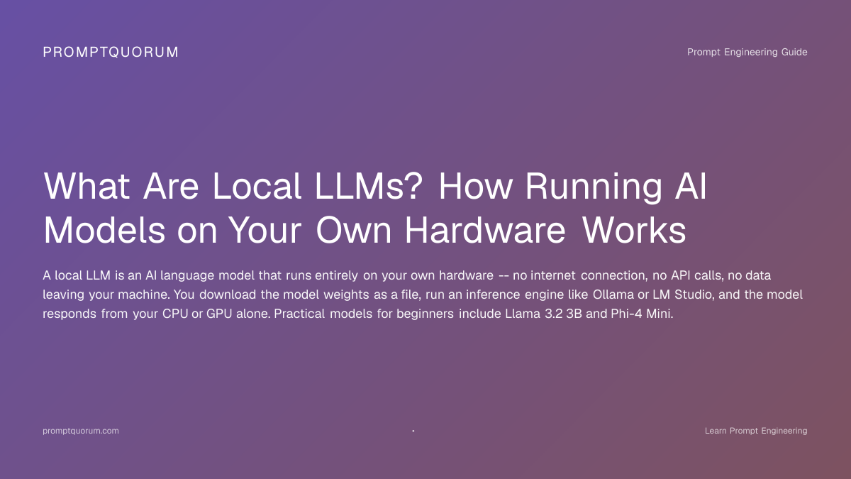 What Are Local LLMs? How AI Models Run on Your Hardware